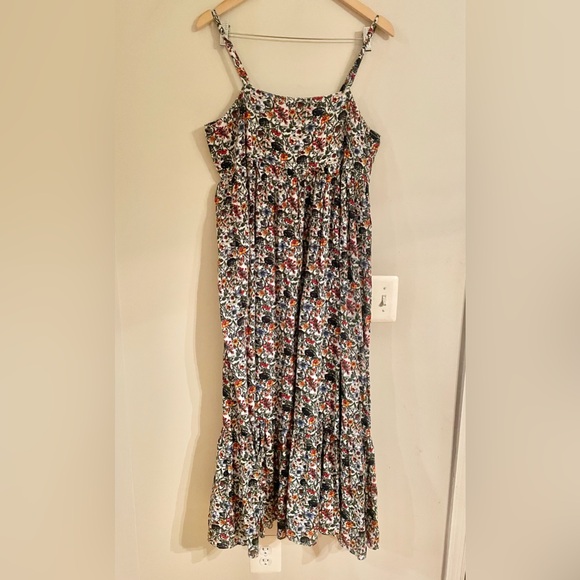 NATURAL LIFE Dress Floral Print Maxi Women's Sz Large Black Tiered - EUC - Picture 3 of 11